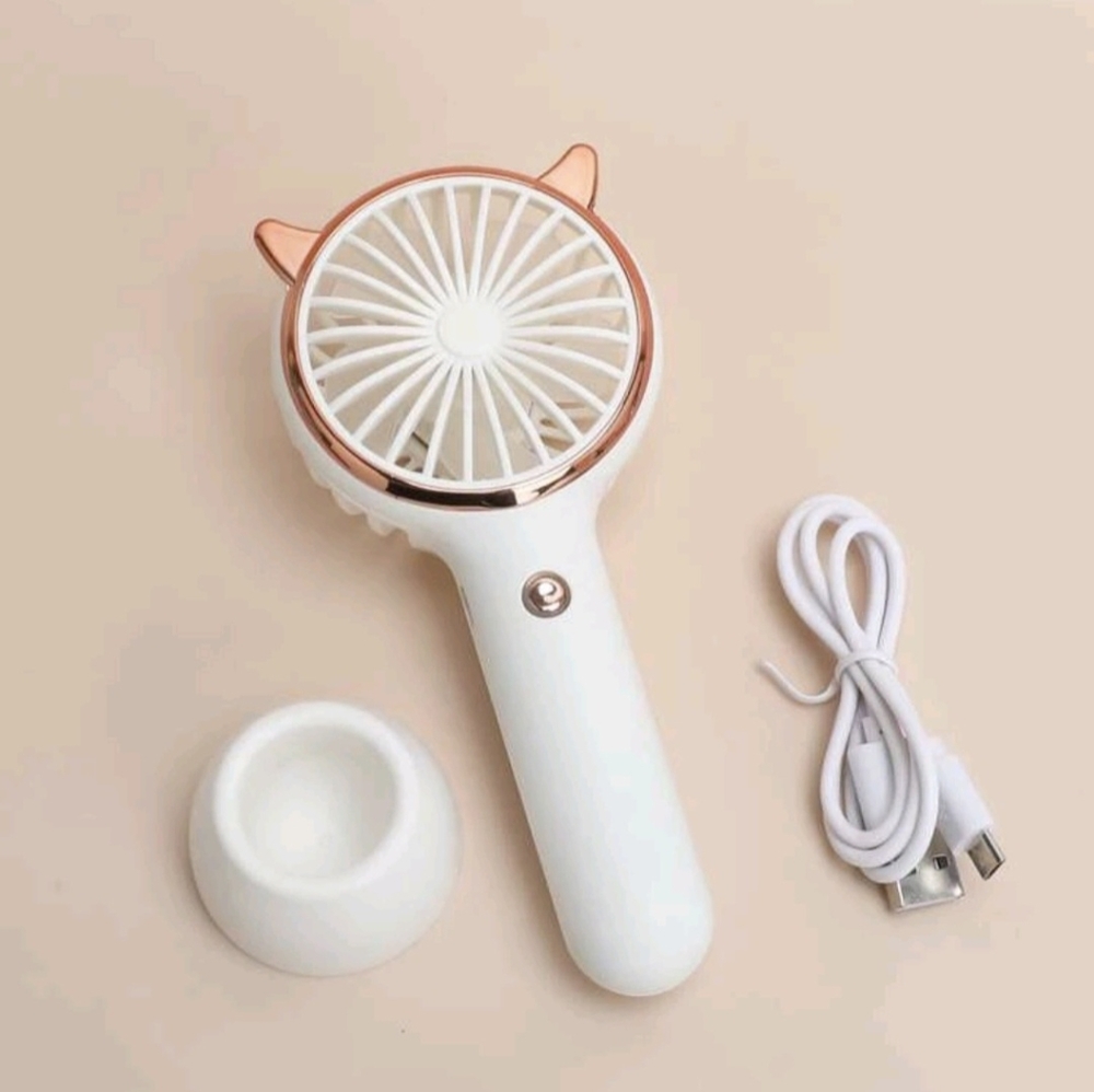 NEW White Rechargeable Fan